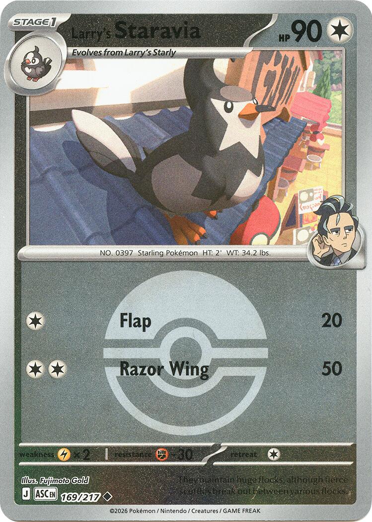 Larry's Staravia (169/217) (Poke Ball) [Mega Evolution: Ascended Heroes] | Good Games Morley