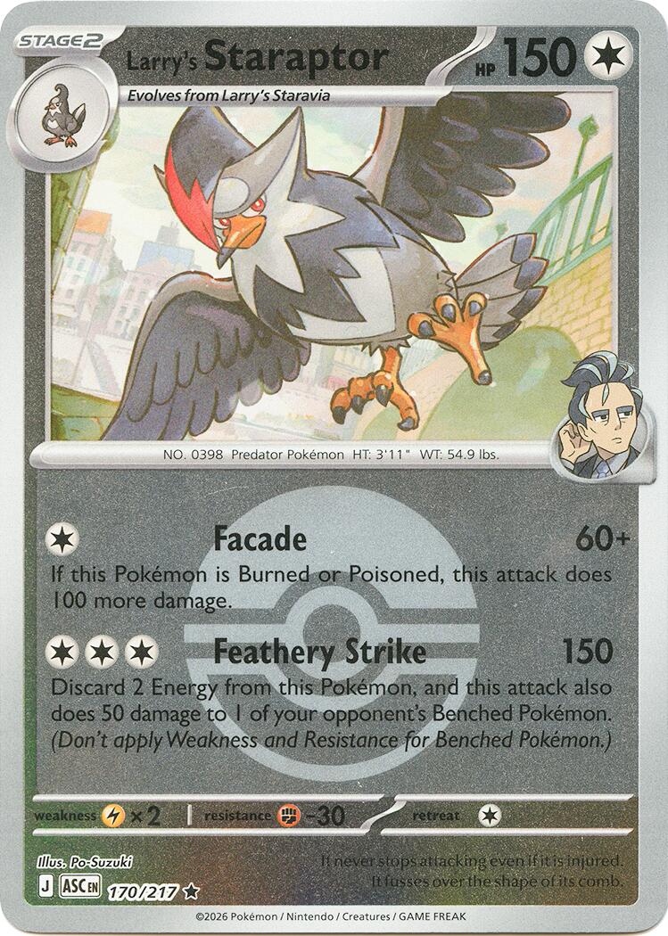 Larry's Staraptor (170/217) (Poke Ball) [Mega Evolution: Ascended Heroes] | Good Games Morley