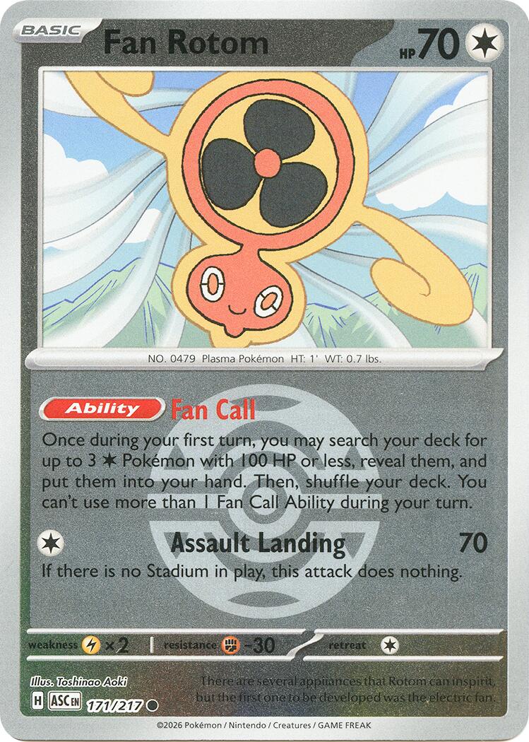 Fan Rotom (171/217) (Dusk Ball) [Mega Evolution: Ascended Heroes] | Good Games Morley
