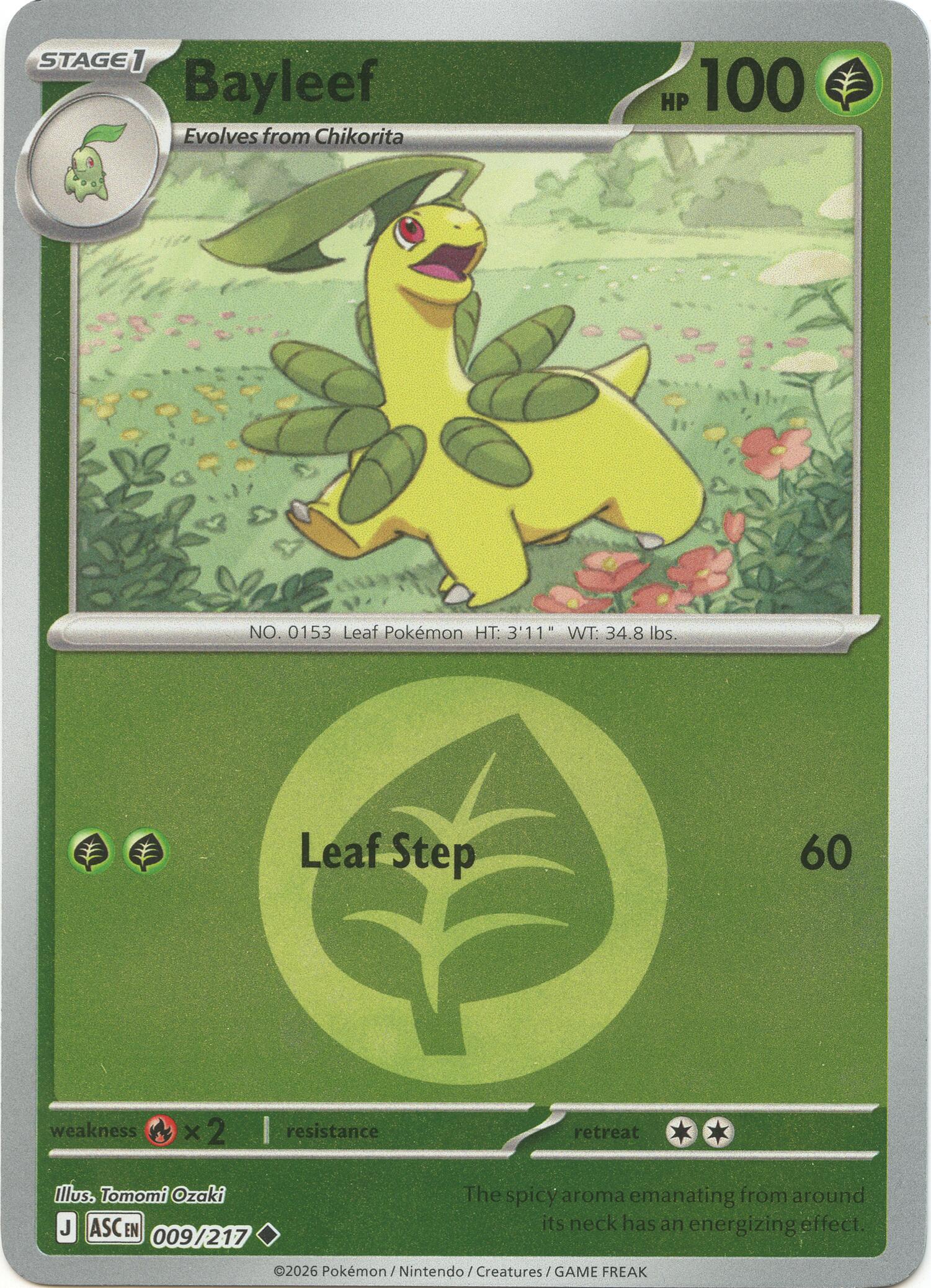 Bayleef (009/217) (Energy Symbol Pattern) [Mega Evolution: Ascended Heroes] | Good Games Morley