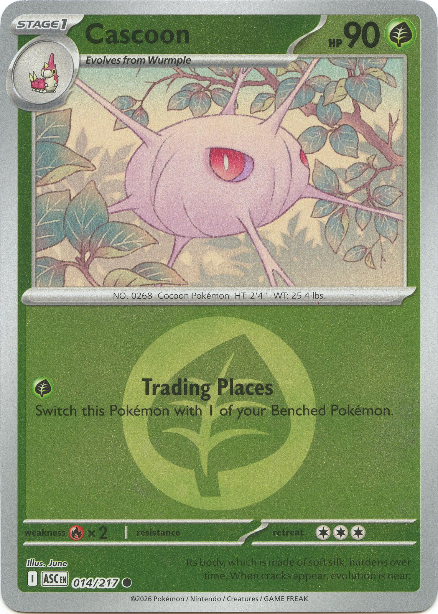 Cascoon (014/217) (Energy Symbol Pattern) [Mega Evolution: Ascended Heroes] | Good Games Morley