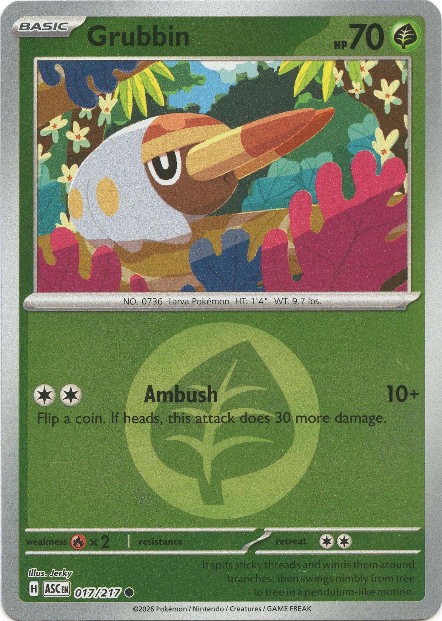 Grubbin (017/217) (Energy Symbol Pattern) [Mega Evolution: Ascended Heroes] | Good Games Morley