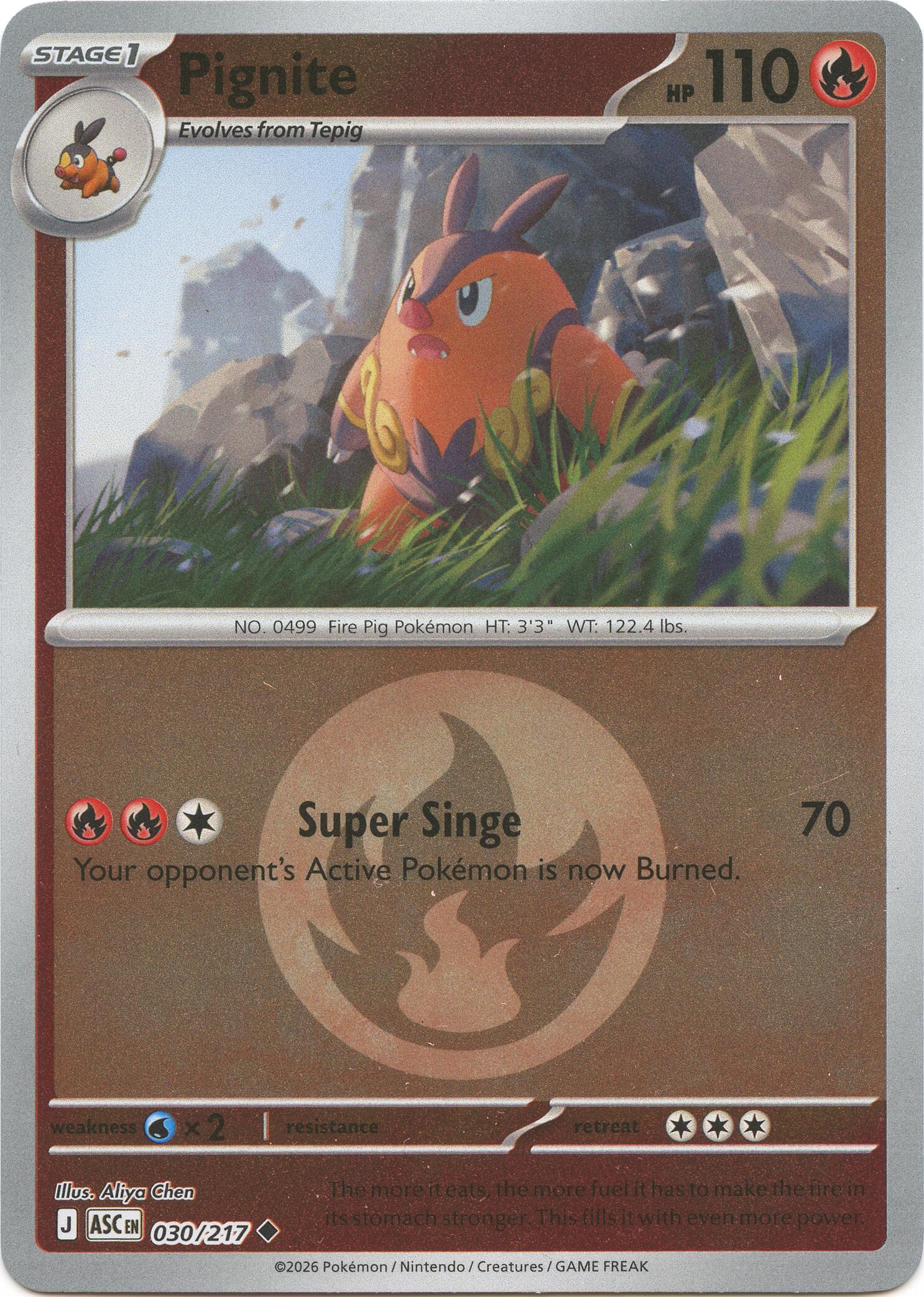 Pignite (030/217) (Energy Symbol Pattern) [Mega Evolution: Ascended Heroes] | Good Games Morley