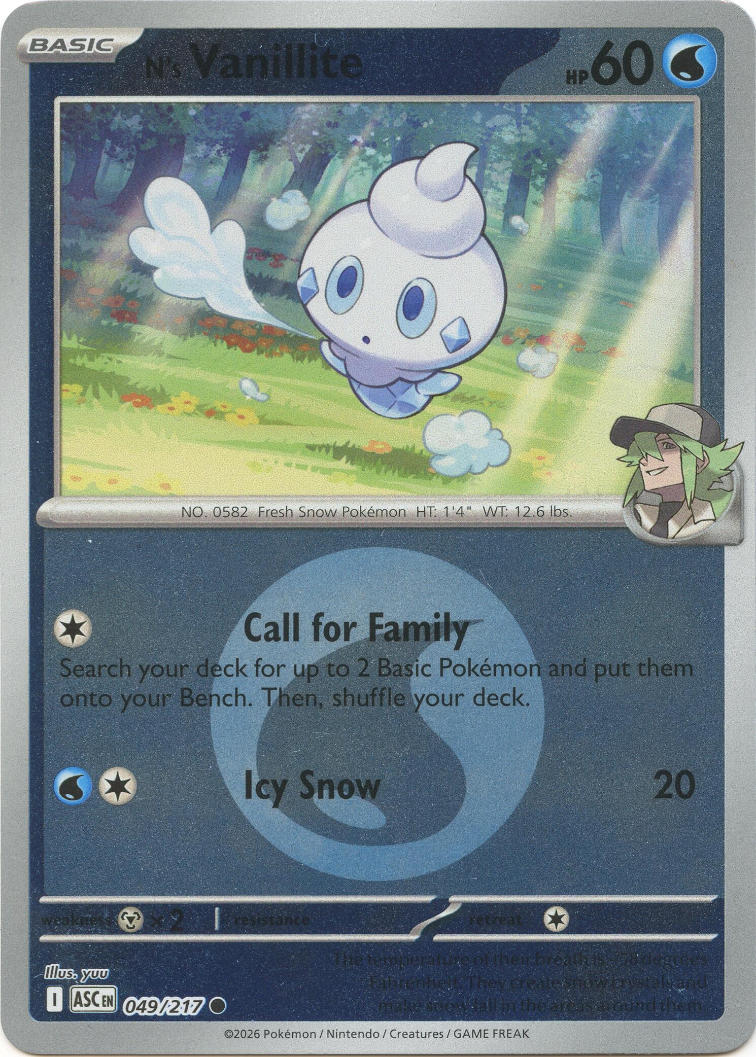 N's Vanillite (049/217) (Energy Symbol Pattern) [Mega Evolution: Ascended Heroes] | Good Games Morley