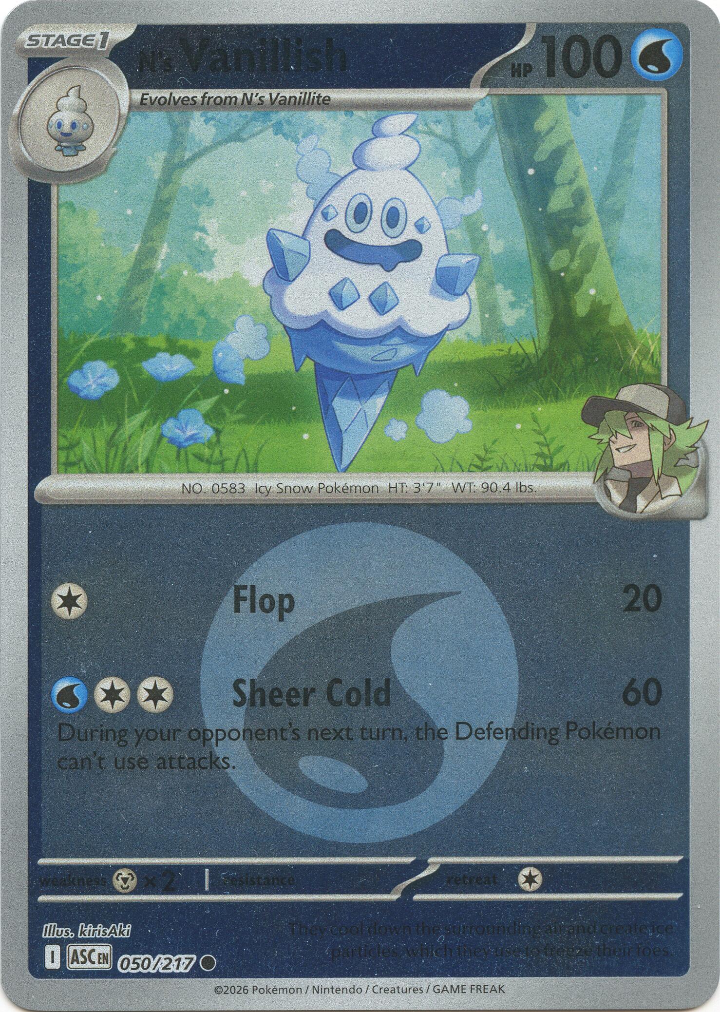 N's Vanillish (050/217) (Energy Symbol Pattern) [Mega Evolution: Ascended Heroes] | Good Games Morley