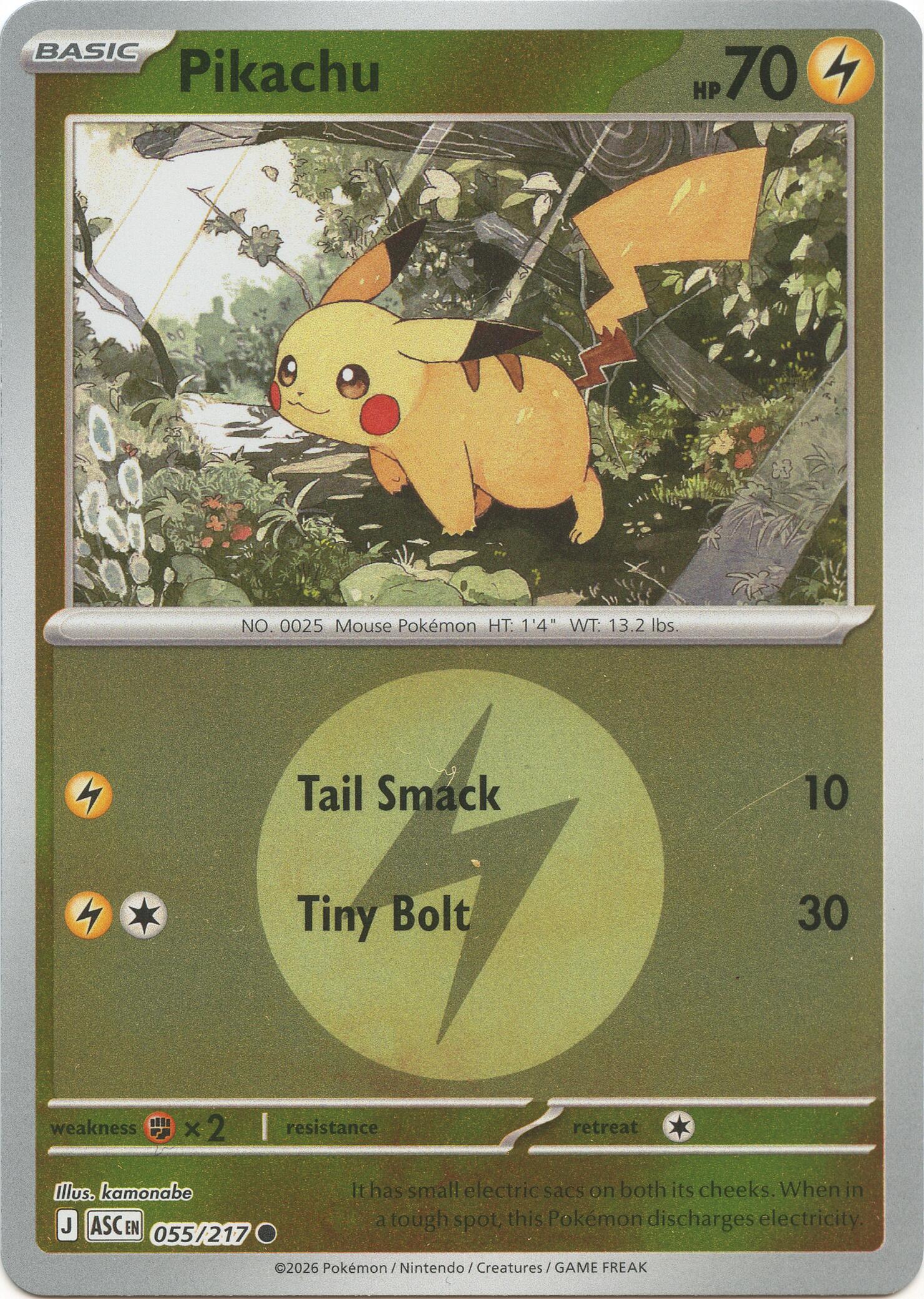 Pikachu (055/217) (Energy Symbol Pattern) [Mega Evolution: Ascended Heroes] | Good Games Morley