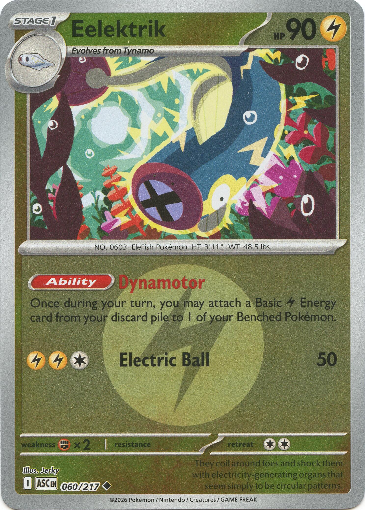 Eelektrik (060/217) (Energy Symbol Pattern) [Mega Evolution: Ascended Heroes] | Good Games Morley