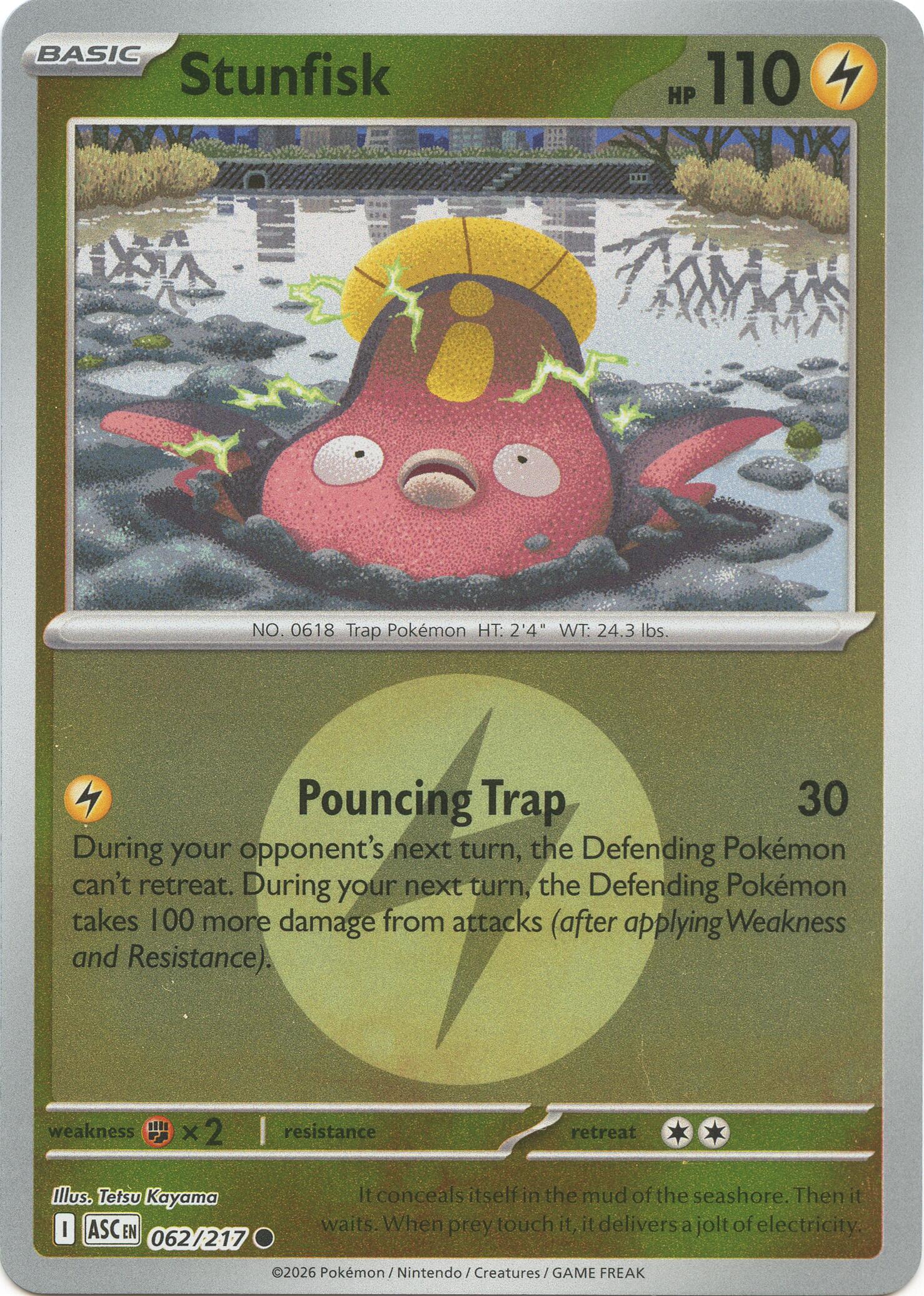 Stunfisk (062/217) (Energy Symbol Pattern) [Mega Evolution: Ascended Heroes] | Good Games Morley