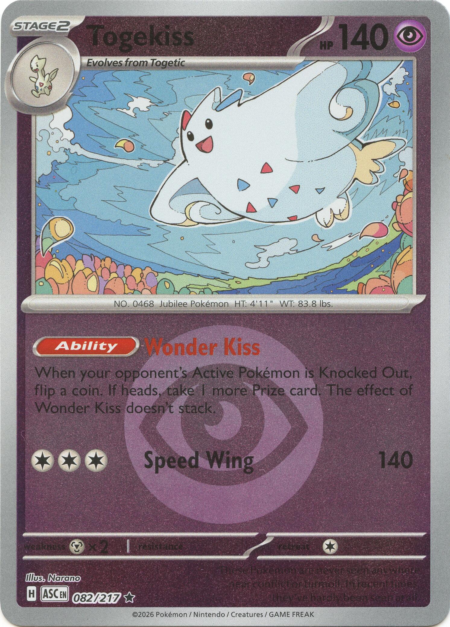 Togekiss (082/217) (Energy Symbol Pattern) [Mega Evolution: Ascended Heroes] | Good Games Morley