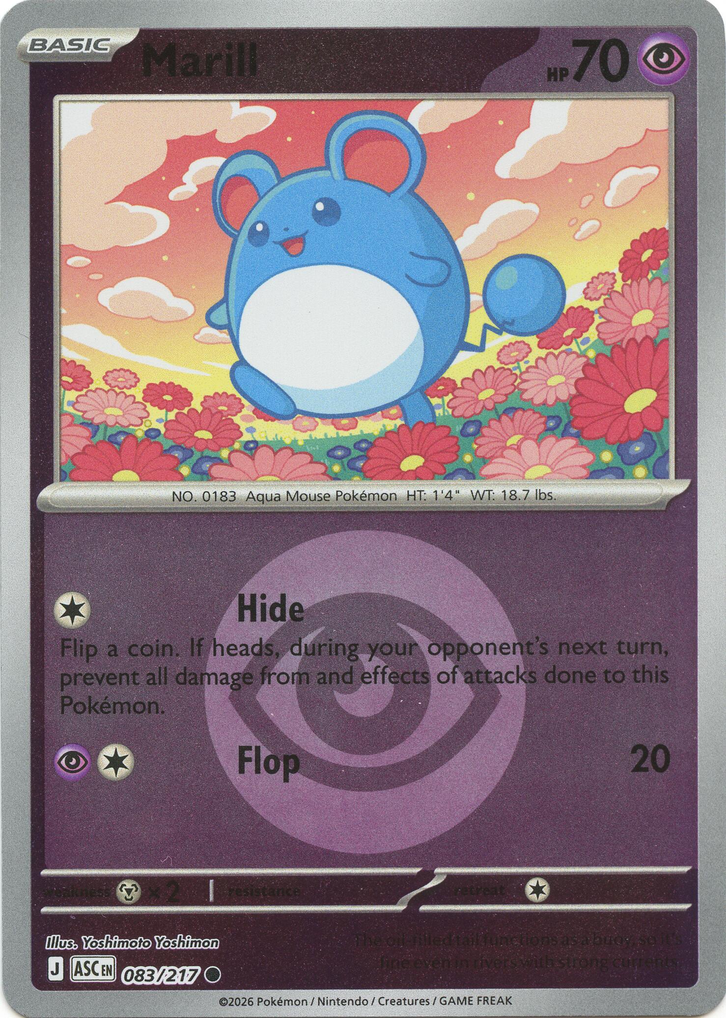 Marill (083/217) (Energy Symbol Pattern) [Mega Evolution: Ascended Heroes] | Good Games Morley
