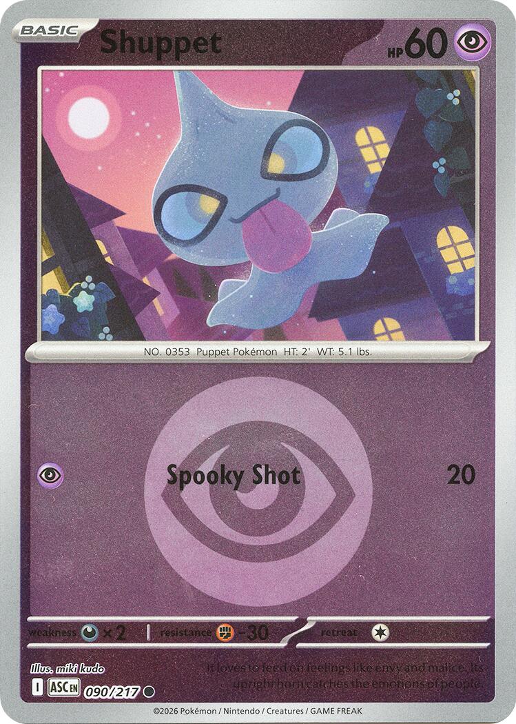 Shuppet (090/217) (Energy Symbol Pattern) [Mega Evolution: Ascended Heroes] | Good Games Morley