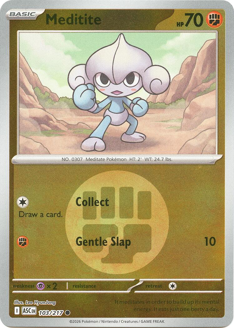 Meditite (103/217) (Energy Symbol Pattern) [Mega Evolution: Ascended Heroes] | Good Games Morley