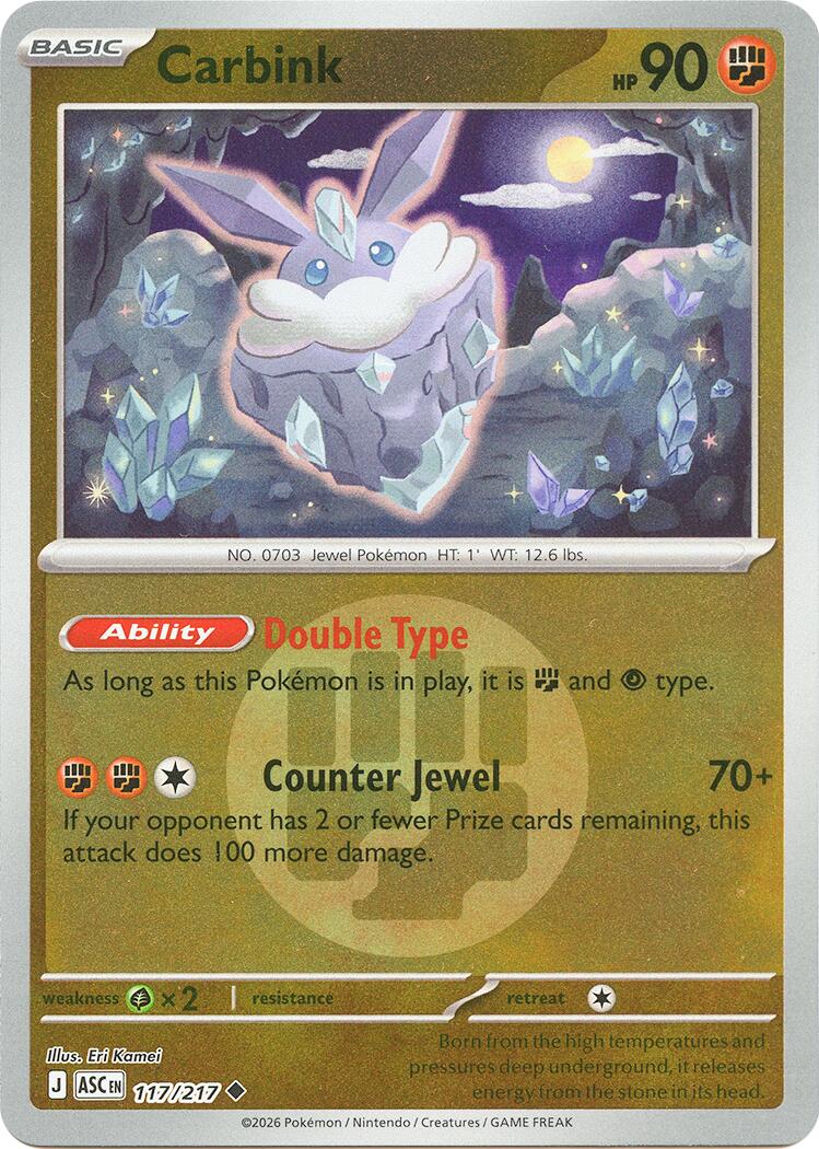 Carbink (117/217) (Energy Symbol Pattern) [Mega Evolution: Ascended Heroes] | Good Games Morley