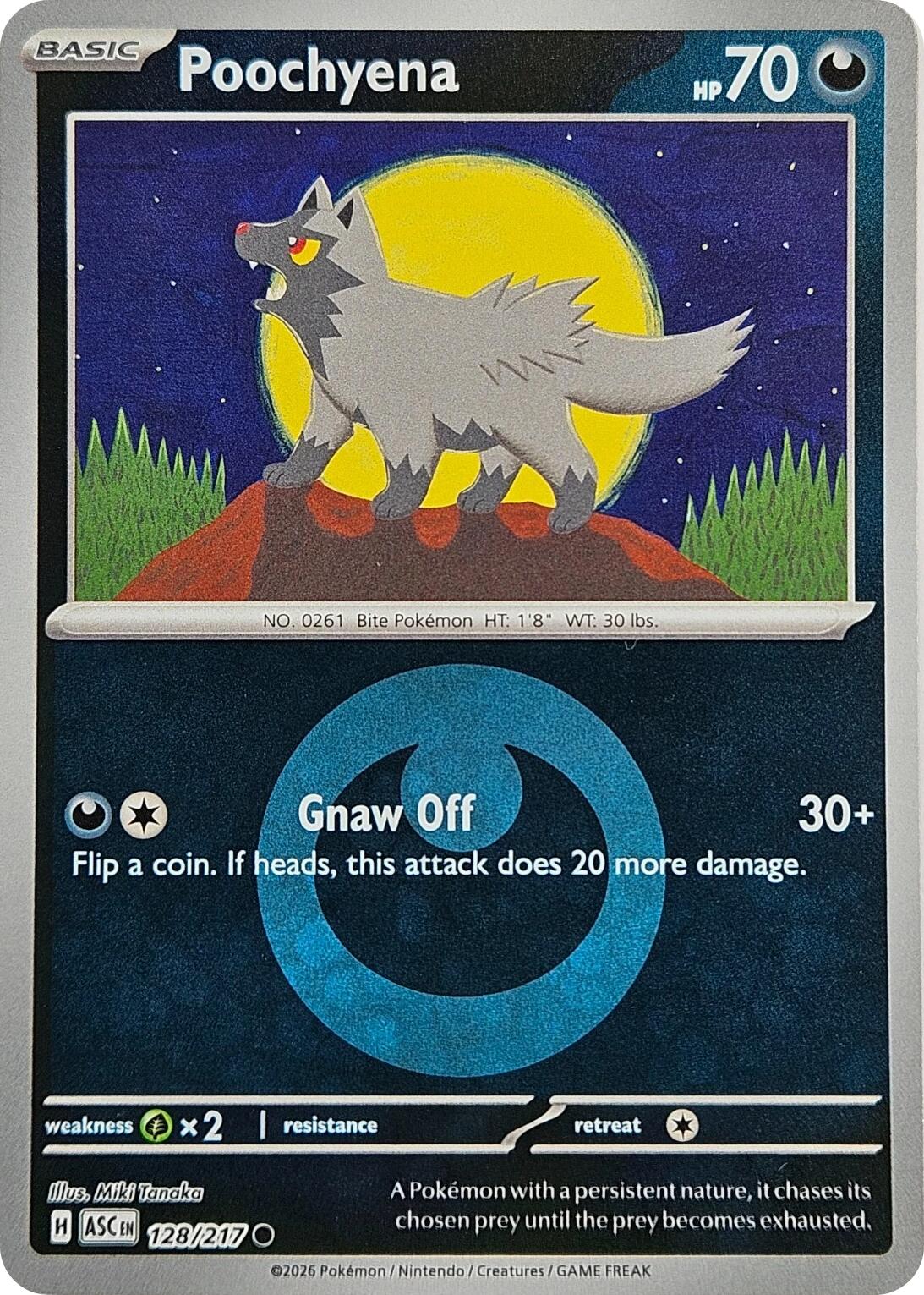 Poochyena (128/217) (Energy Symbol Pattern) [Mega Evolution: Ascended Heroes] | Good Games Morley