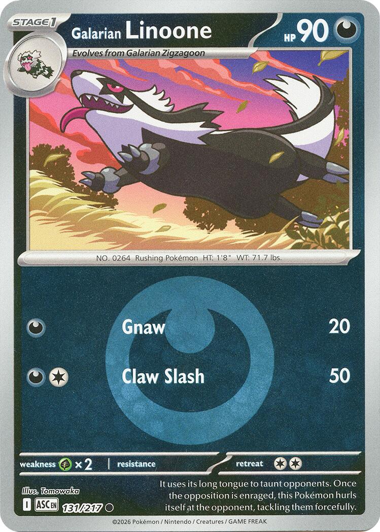 Galarian Linoone (131/217) (Energy Symbol Pattern) [Mega Evolution: Ascended Heroes] | Good Games Morley