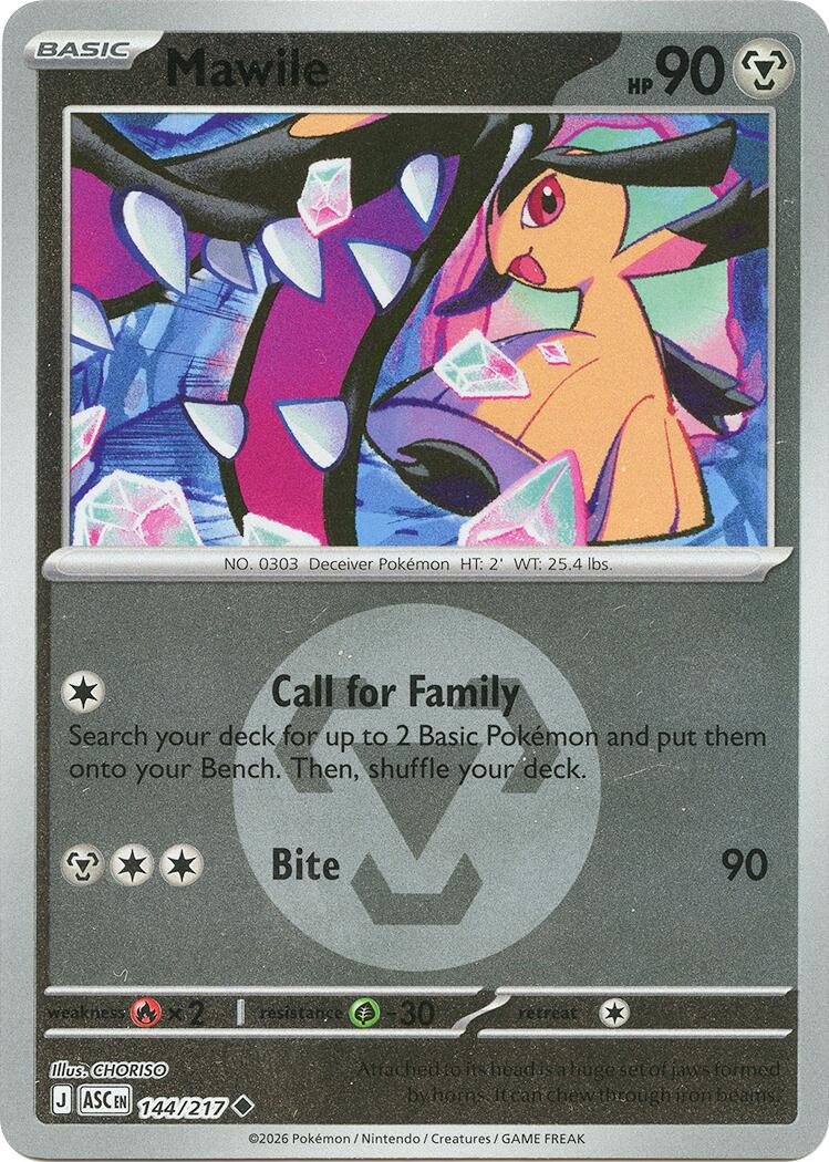 Mawile (144/217) (Energy Symbol Pattern) [Mega Evolution: Ascended Heroes] | Good Games Morley
