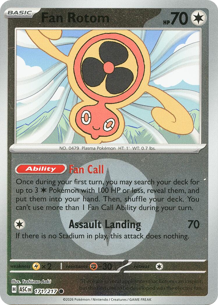 Fan Rotom (171/217) (Energy Symbol Pattern) [Mega Evolution: Ascended Heroes] | Good Games Morley
