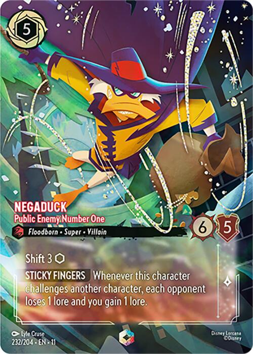 Negaduck - Public Enemy Number One (Enchanted) (232/204) [Winterspell] | Good Games Morley
