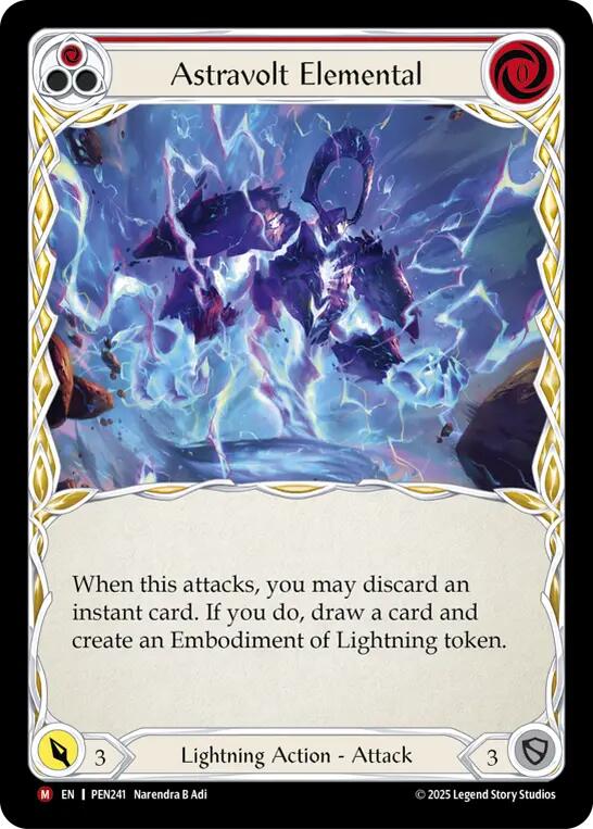Astravolt Elemental (Red) [PEN241] (Compendium of Rathe)  Rainbow Foil | Good Games Morley
