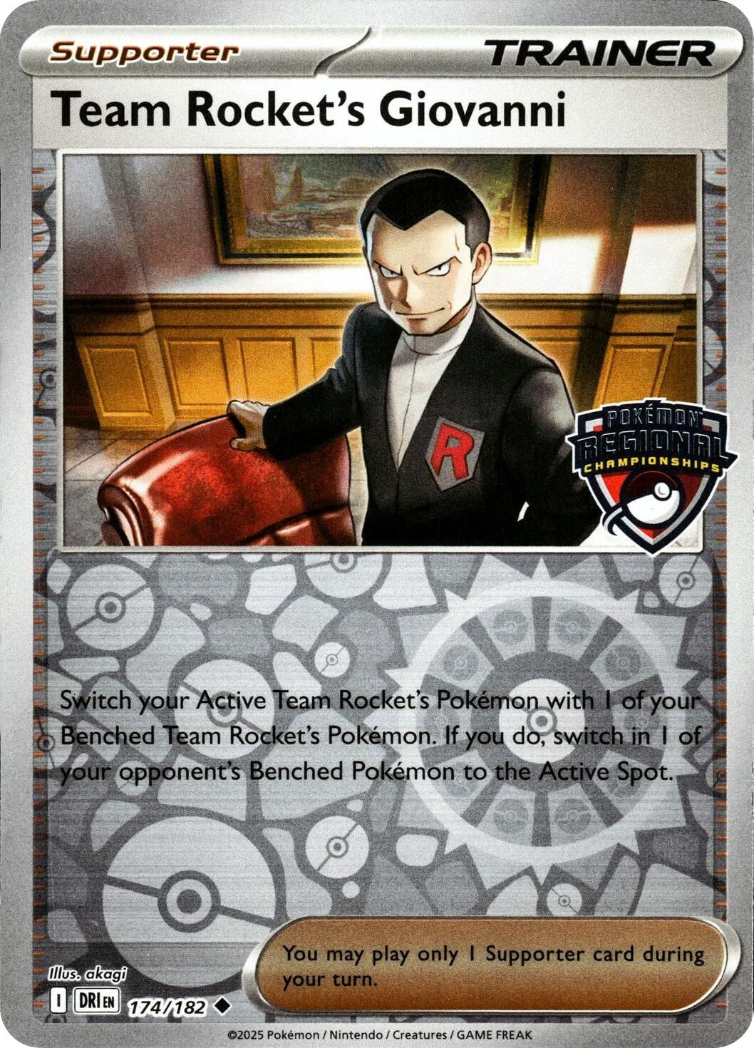 Team Rocket's Giovanni (174/182) [League & Championship Cards] | Good Games Morley