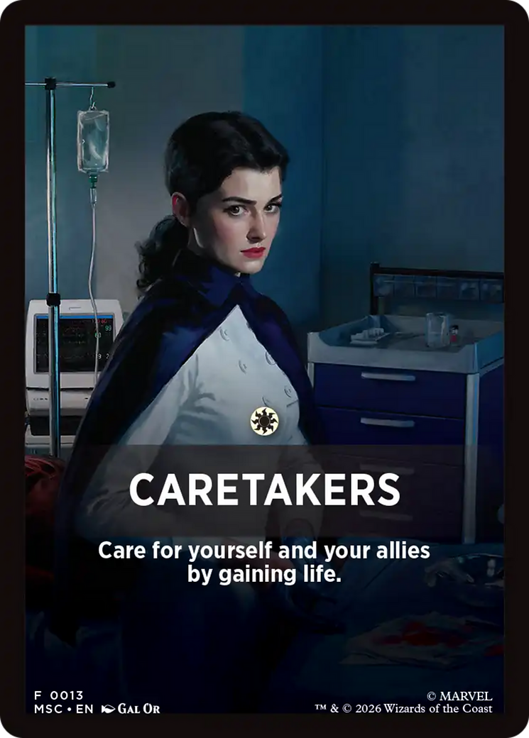 Caretakers Theme Card [Marvel Super Heroes Commander] | Good Games Morley