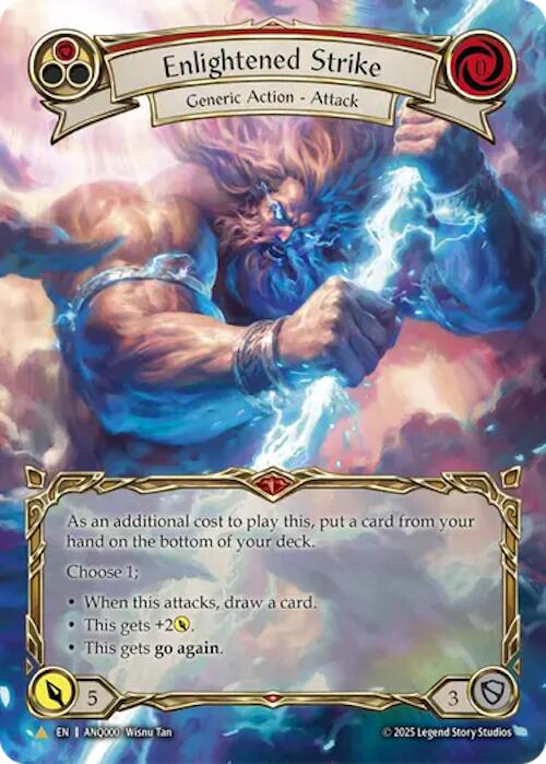Enlightened Strike (Red) (Extended Art) (Gold) [ANQ000] (Compendium of Rathe - Antiquity Pack)  Cold Foil | Good Games Morley