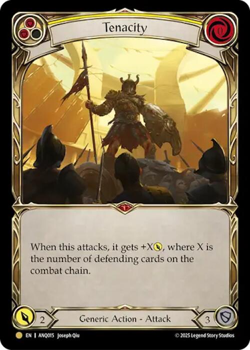 Tenacity (Yellow) (Gold) [ANQ015] (Compendium of Rathe - Antiquity Pack)  Rainbow Foil | Good Games Morley