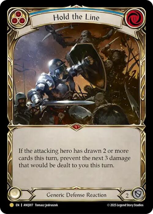 Hold The Line (Blue) (Gold) [ANQ017] (Compendium of Rathe - Antiquity Pack) | Good Games Morley