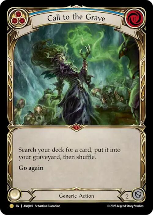 Call To The Grave (Blue) (Gold) [ANQ019] (Compendium of Rathe - Antiquity Pack)  Rainbow Foil | Good Games Morley