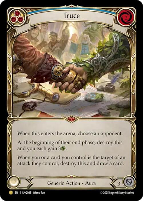 Truce (Blue) (Gold) [ANQ025] (Compendium of Rathe - Antiquity Pack) | Good Games Morley