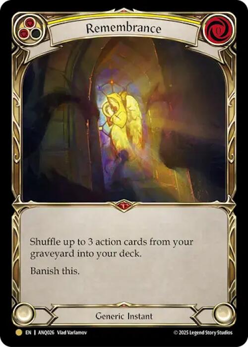 Remembrance (Yellow) (Gold) [ANQ026] (Compendium of Rathe - Antiquity Pack) | Good Games Morley