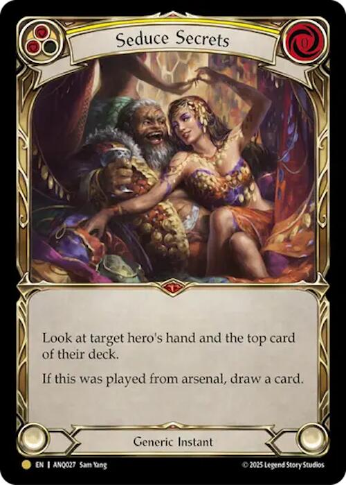 Seduce Secrets (Yellow) (Gold) [ANQ027] (Compendium of Rathe - Antiquity Pack)  Rainbow Foil | Good Games Morley