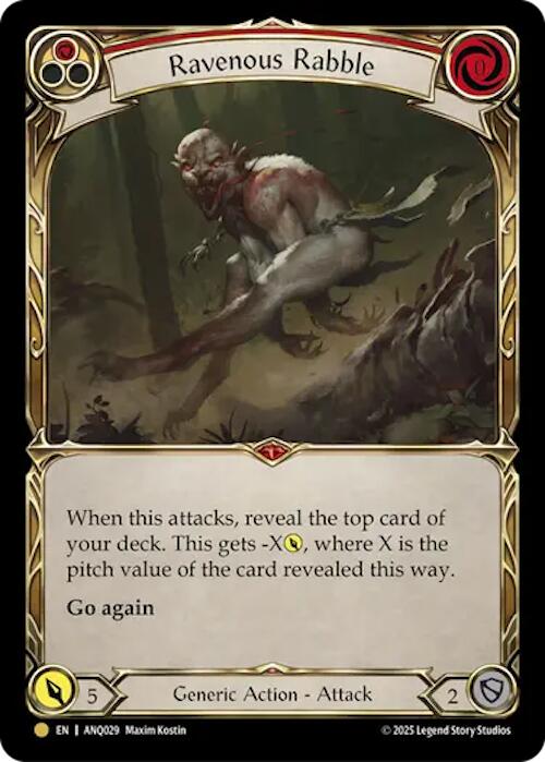 Ravenous Rabble (Red) (Gold) [ANQ029] (Compendium of Rathe - Antiquity Pack) | Good Games Morley