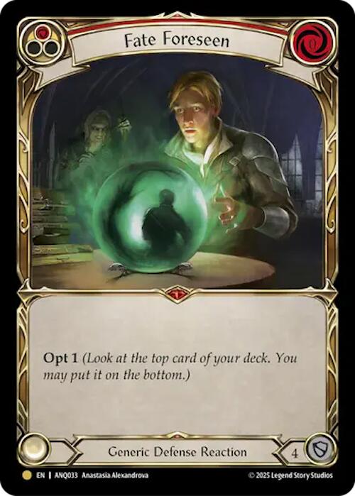Fate Foreseen (Red) (Gold) [ANQ033] (Compendium of Rathe - Antiquity Pack) | Good Games Morley