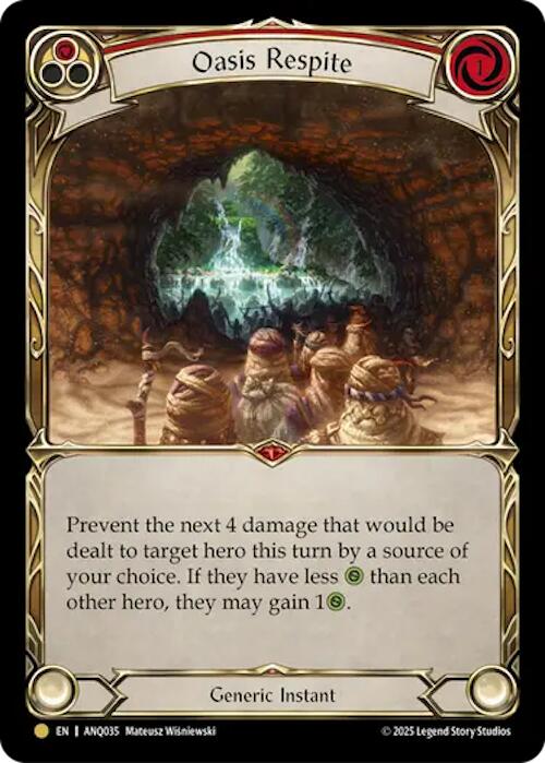 Oasis Respite (Red) (Gold) [ANQ035] (Compendium of Rathe - Antiquity Pack) | Good Games Morley