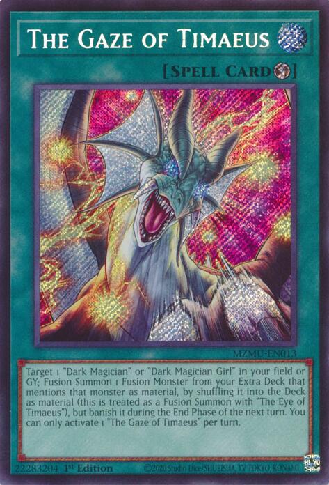The Gaze of Timaeus [MZMU-EN013] Secret Rare | Good Games Morley