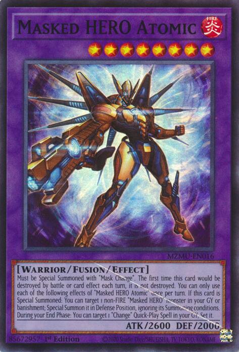 Masked HERO Atomic [MZMU-EN016] Super Rare | Good Games Morley