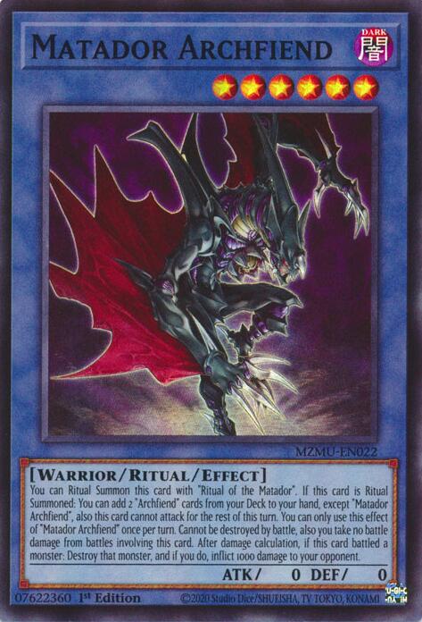 Matador Archfiend [MZMU-EN022] Super Rare | Good Games Morley