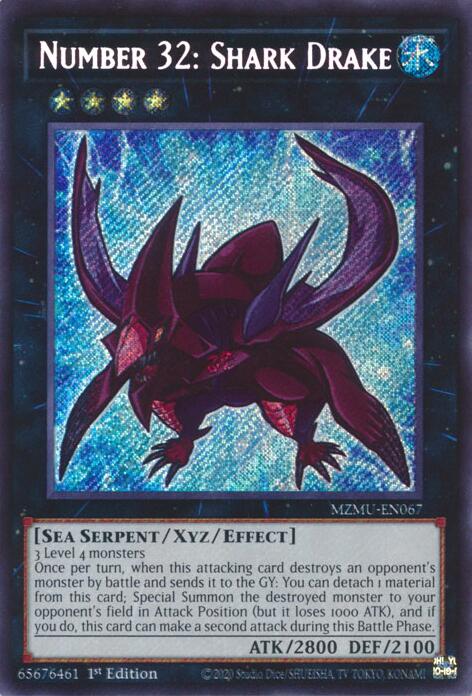Number 32: Shark Drake [MZMU-EN067] Secret Rare | Good Games Morley