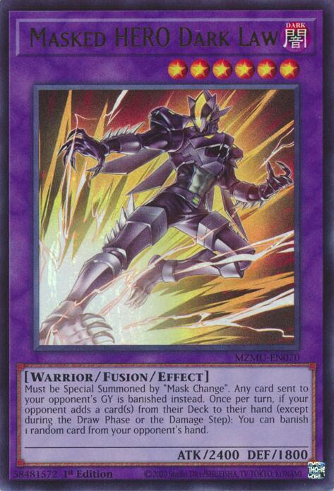 Masked HERO Dark Law [MZMU-EN070] Ultra Rare | Good Games Morley