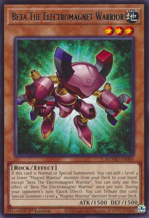 Beta The Electromagnet Warrior [MZMU-EN081] Rare | Good Games Morley