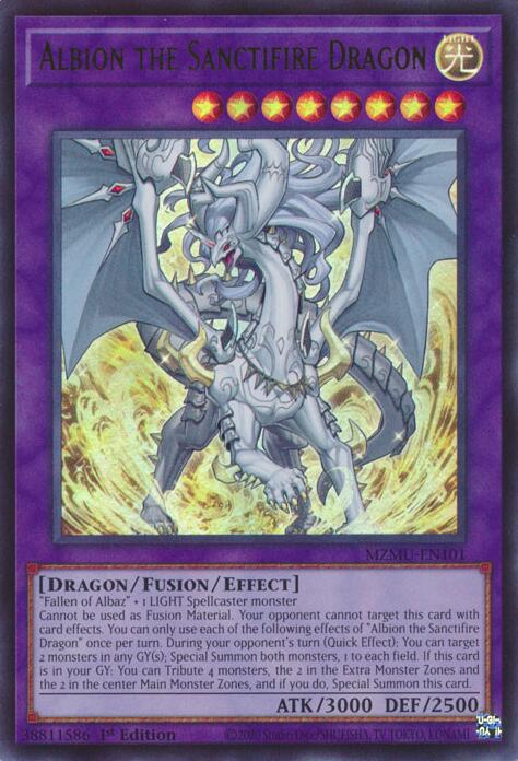 Albion the Sanctifire Dragon [MZMU-EN101] Ultra Rare | Good Games Morley
