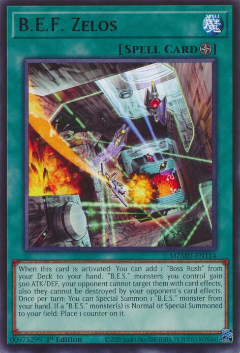 B.E.F. Zelos [MZMU-EN114] Rare | Good Games Morley