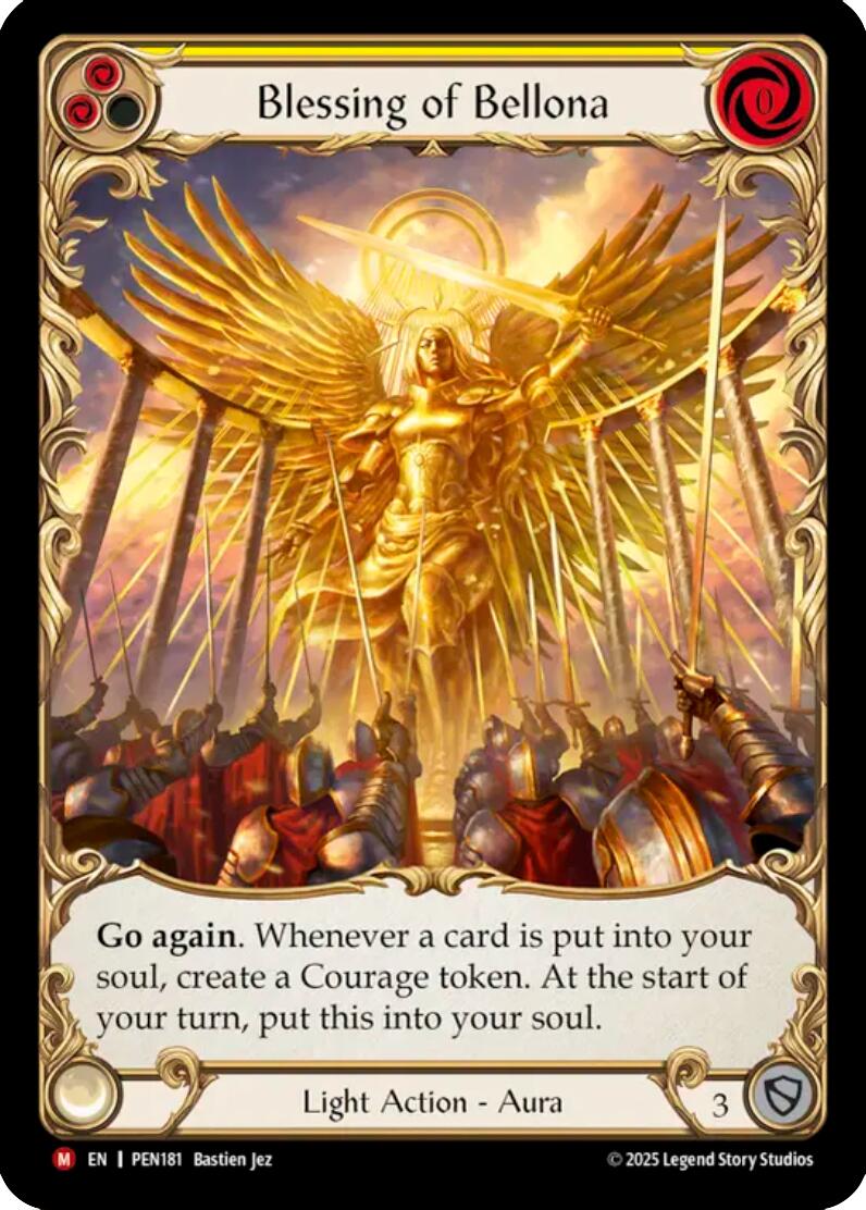 Blessing Of Bellona (Yellow) (Extended Art) [PEN181] (Compendium of Rathe)  Cold Foil | Good Games Morley