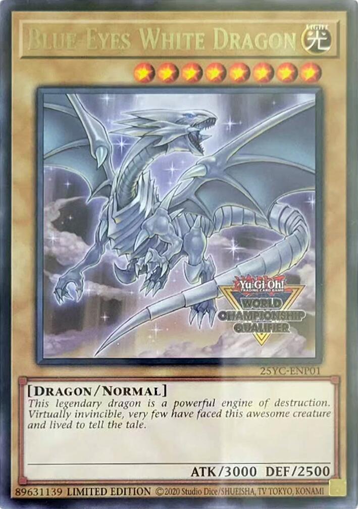Blue-Eyes White Dragon (World Championship Qualifier) [25YC-ENP01] Rare | Good Games Morley