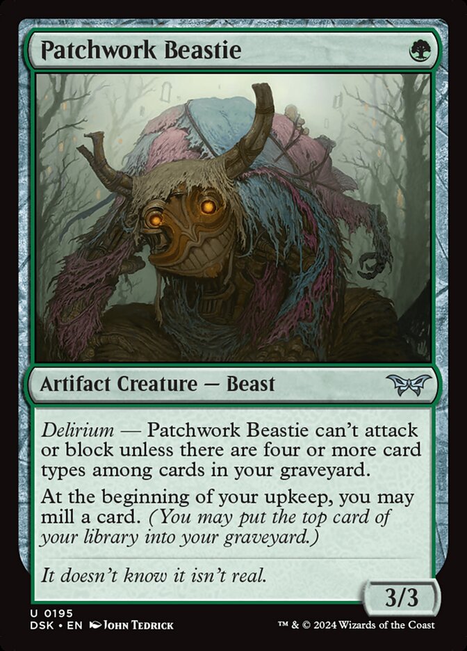 Patchwork Beastie 195 (Duskmourn: House of Horror)  - Foil | Good Games Morley