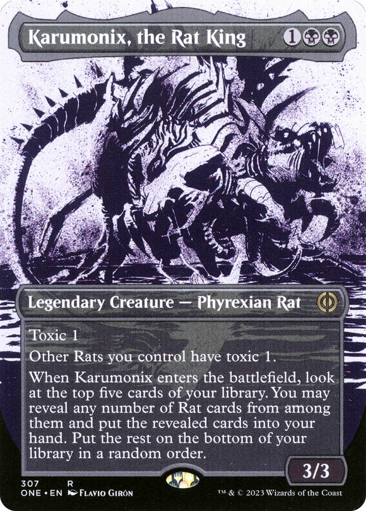 Karumonix, the Rat King (Borderless Ichor) [Phyrexia: All Will Be One] | Good Games Morley