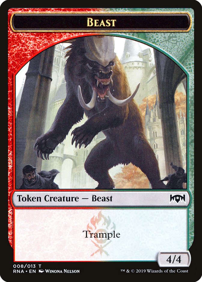 Beast Token [Ravnica Allegiance Tokens] | Good Games Morley