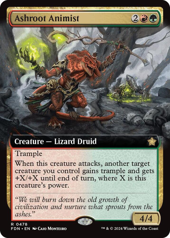Ashroot Animist 478/291 (Foundations)  - Extended Art Foil | Good Games Morley
