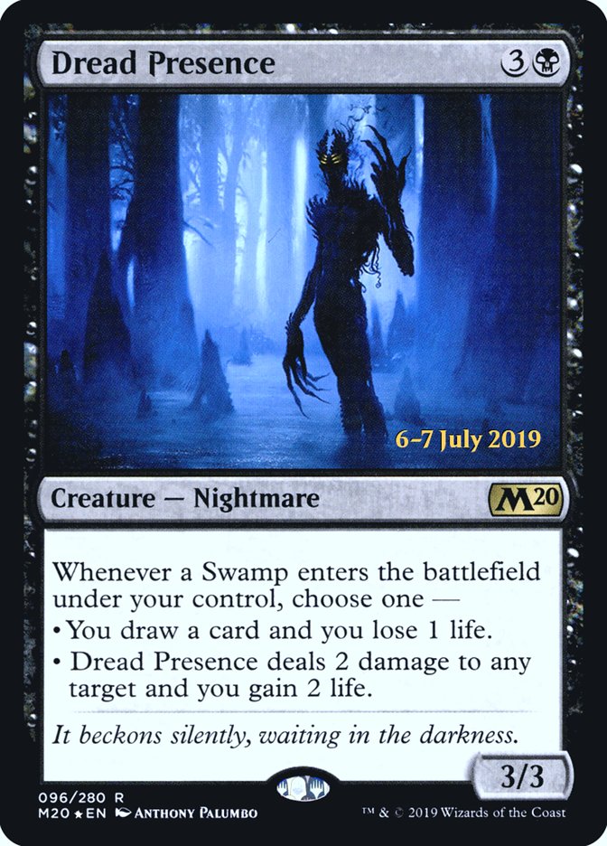 Dread Presence [Core Set 2020 Prerelease Promos] | Good Games Morley